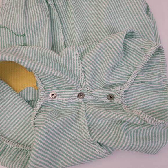 Vintage Toddler Time Baby Romper 3 fish Size 1.5 Striped Overalls JCPenney - Picture 7 of 10